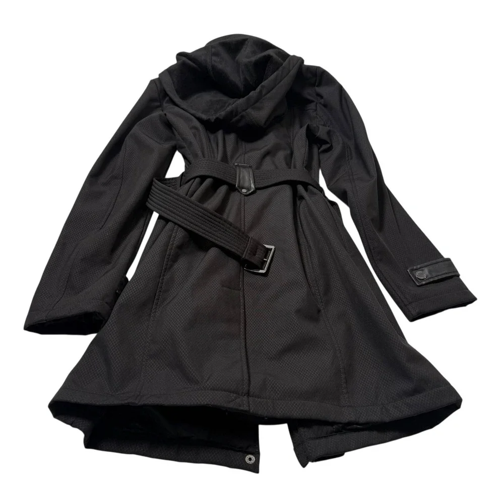 Michael Kors Woman's XS Trench Coat Belted‎ Jacket Removable Hood